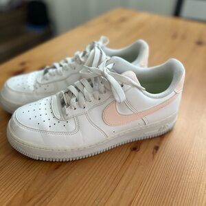 Pink & White Nike Air Force Ones
